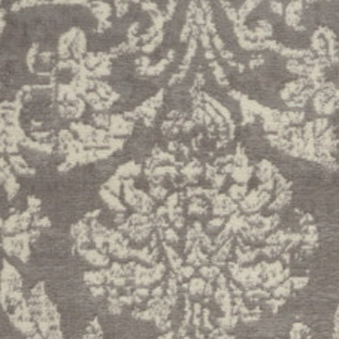 2' X 4' Gray Damask Power Loom Area Rug